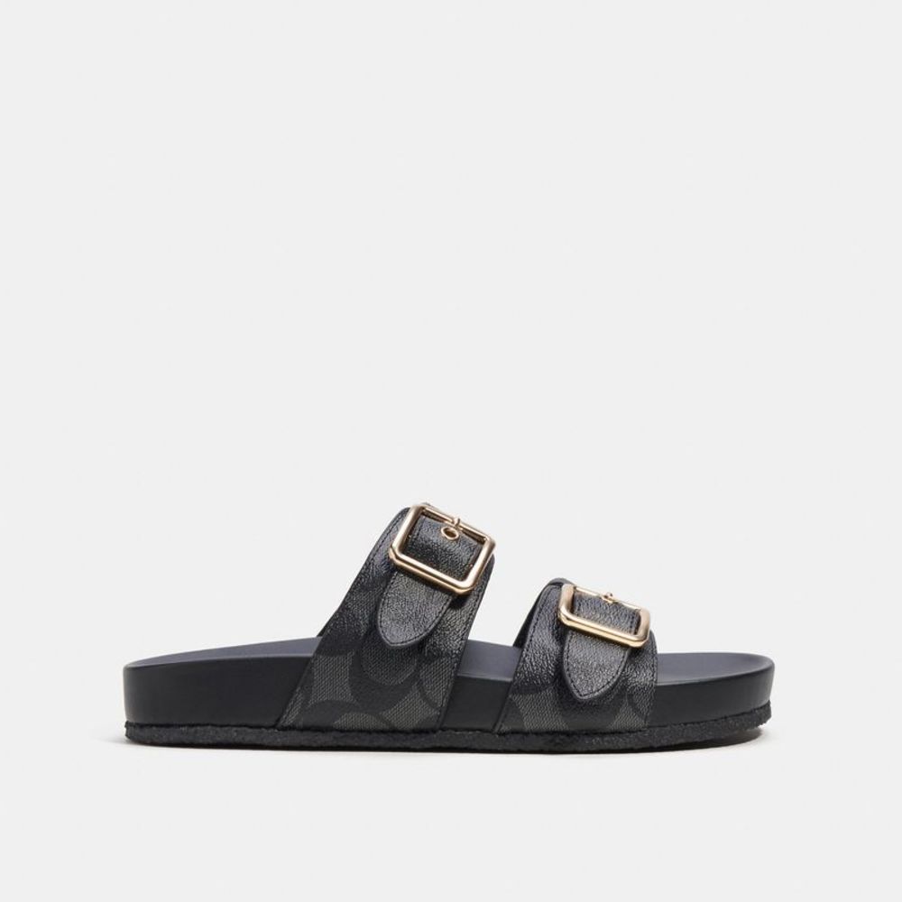 NWT Coach Outlet Allanah Sandal In Signature Canvas - Picture 2 of 6